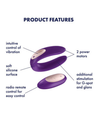 Stimulateur de couple Satisfyer Partner Plus télécommande 